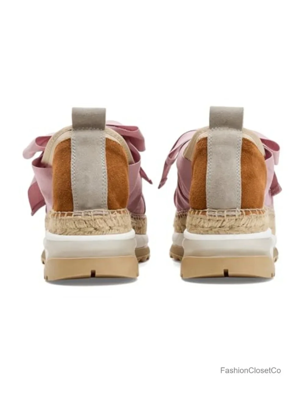 Free People Chapmin Espadrille Sneakers Canvas Cotton Neoprene Wedge Lace Up